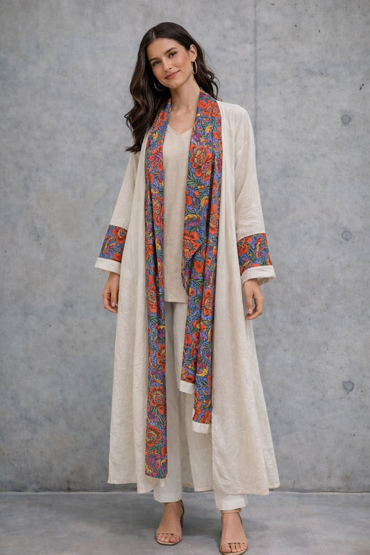 Cardigan with a shawl