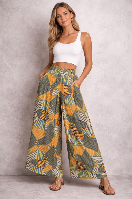 Pants with an elastic waistband