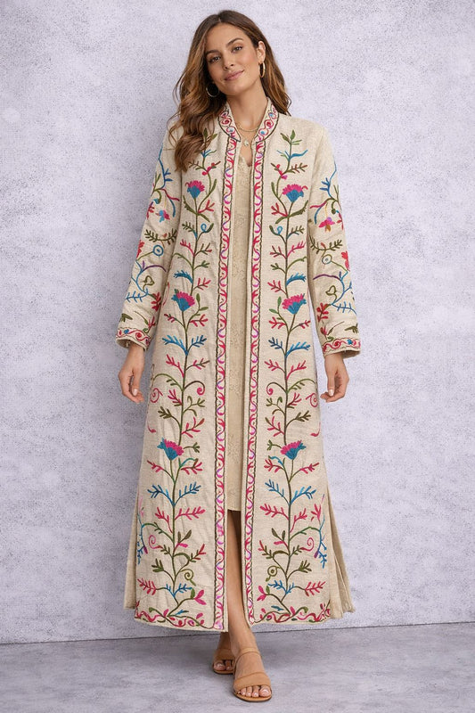 long-sleeve cardigan with embellishments